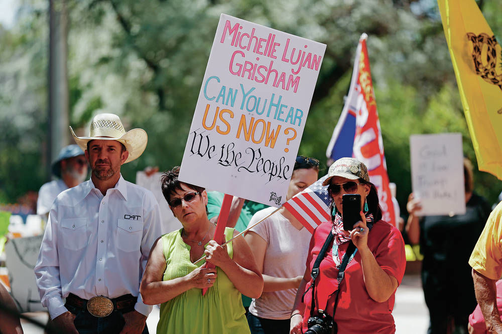 Cowboys for Trump rally at New Mexico Capitol